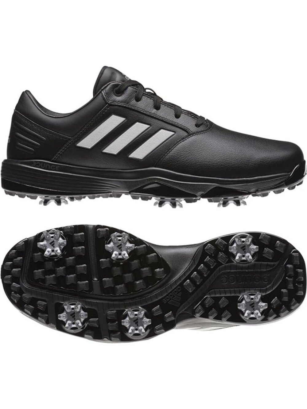 adidas Mens 360 Bounce 2.0 EF5574 Golf Shoes Cleats Black Size 9